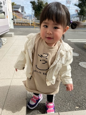 「おんなのこコーデ」｜「アイテム（デニムジャケット）」を使った、tsumu24tsumuさん（キッズ・80cm）の春コーディネート