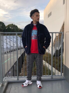 「Champion（チャンピオン）のアイテム（ブルゾン）」を使った、SEISHIROさん（メンズ・173cm）の冬コーディネート