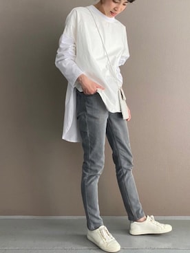 「シロＴ」｜yuka5942さん（レディース・160cm）の春コーディネート