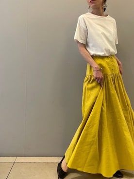 「ハイウエストスカート」｜yuka5942さん（レディース・160cm）の春コーディネート