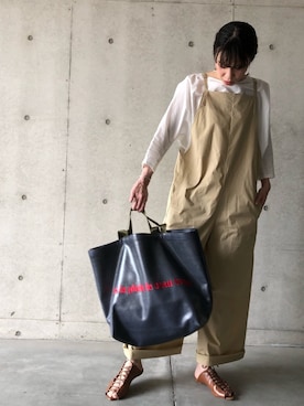 「BEARDSLEY」｜「アイテム（オールインワン・サロペット）」を使った、yuka5942さん（レディース・160cm）の春コーディネート