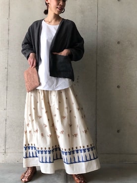 BEARDSLEY（ビアズリー）の「喫茶店プリントスカート（スカート）」 - WEAR 