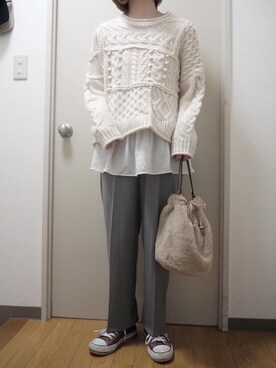 「archives e'pice（アルシーヴエピス）のアイテム」を使った、miki☺︎♡さん（レディース・160cm）の冬コーディネート