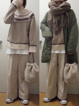 miki☺︎♡さん（レディース・160cm）の冬コーディネート
