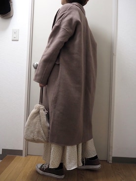 「ドットスカート」｜「アイテム（その他アウター）」を使った、miki☺︎♡さん（レディース・160cm）の冬コーディネート