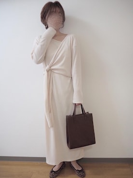 「アシメ」｜「アイテム（バレエシューズ）」を使った、miki☺︎♡さん（レディース・160cm）の冬コーディネート