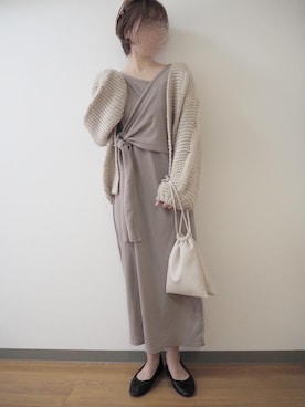 「アシメ」｜「アイテム（バレエシューズ）」を使った、miki☺︎♡さん（レディース・160cm）の冬コーディネート