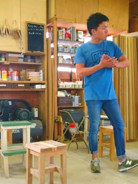 「アイテム（トップス）」を使った、Masakiさん（メンズ・175cm・30代）の夏コーディネート