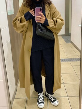 「RBS（アールビーエス）のアイテム（その他パンツ）」を使った、𝗒𝗎𝗄𝖺さん（レディース・167cm）の冬コーディネート