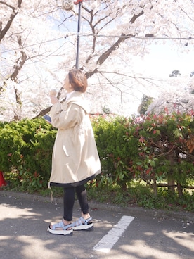 「MONCLER（モンクレール）のアイテム（ブルゾン）」を使った、vintageMtさん（レディース・166cm）の春コーディネート