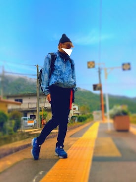「Journal Standard TRISECT（トライセクト）のアイテム（デニムジャケット）」を使った、Hibiki Kazuiさん（メンズ・175cm）の秋コーディネート