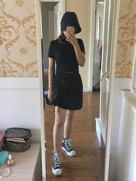 「盐系风格」｜「アイテム（帽子）」を使った、立花雨树さん（レディース・155cm）の夏コーディネート