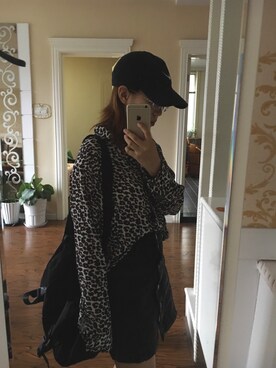 「盐系风格」｜「アイテム（キャップ）」を使った、立花雨树さん（レディース・155cm）の秋コーディネート