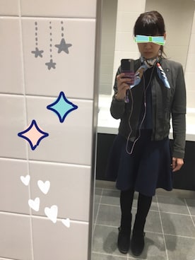 「Mila Owen（ミラオーウェン）のアイテム（セットアップ）」を使った、yumikeさん（レディース・168cm）の秋コーディネート