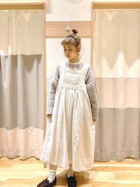 「Samansa Mos2 blue（サマンサモスモスブルー）のアイテム（モカシン/デッキシューズ）」を使った、つ  ぐ  🐥さん（レディース・153cm）の秋コーディネート