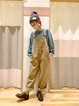 「Samansa Mos2 blue」｜「アイテム（ニットキャップ/ビーニー）」を使った、つ  ぐ  🐥さん（レディース・153cm）の秋コーディネート