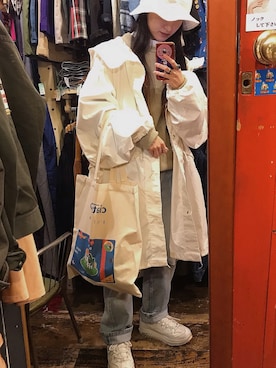 「Naughty（ノーティー）のアイテム」を使った、Shionさん（レディース・156cm）の春コーディネート