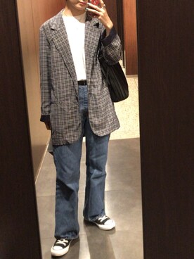 「J.C.PENNEY（ジェーシーペニー）のアイテム」を使った、Shionさん（レディース・156cm）の春コーディネート