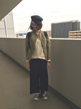 「179/WG（イチナナキュウダブルジー）のアイテム（帽子）」を使った、mitsuoさん（レディース・161cm）の春コーディネート