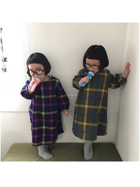 「マイク」｜キーコ*さん（キッズ・90cm）の冬コーディネート