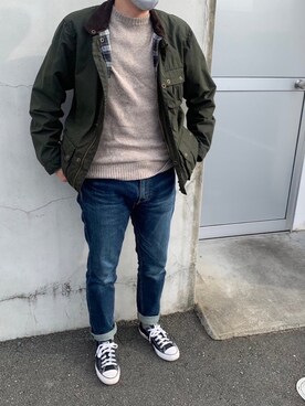 「usedのアイテム（その他アウター、その他）」を使った、keiさん（メンズ・170cm）の冬コーディネート
