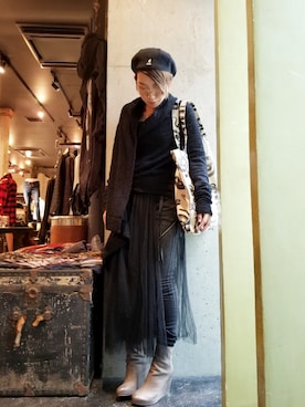 「ロイヤルフラッシュ」｜「アイテム（ブーツ）」を使った、あやさん（レディース・170cm）の秋コーディネート