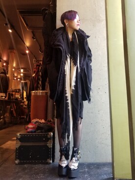 「KMRii（ケムリ）のアイテム（ブルゾン）」を使った、あやさん（レディース・170cm）の秋コーディネート