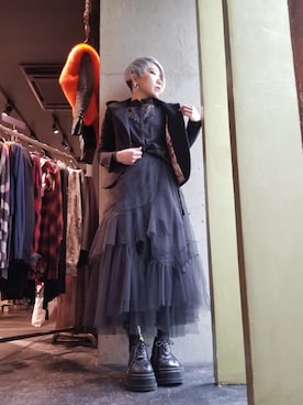 「roar（ロアー）のアイテム（ジャケット/アウター）」を使った、あやさん（レディース・170cm）の春コーディネート