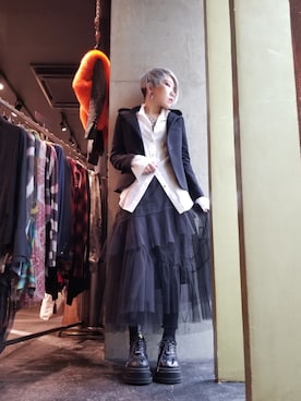 「roar（ロアー）のアイテム（ジャケット/アウター）」を使った、あやさん（レディース・170cm）の春コーディネート