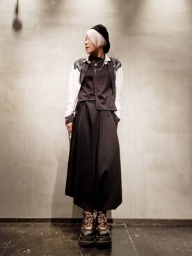 「ADDICT NOIR（アディクトノアー）のアイテム（オールインワン・サロペット）」を使った、あやさん（レディース・170cm）の春コーディネート