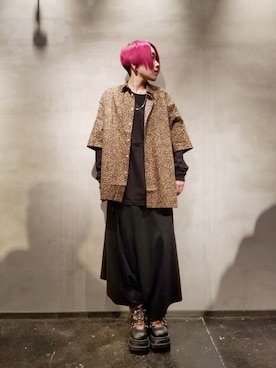 「ADDICT NOIR（アディクトノアー）のアイテム（オールインワン・サロペット）」を使った、あやさん（レディース・170cm）の春コーディネート