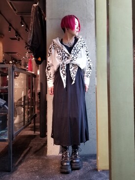 「KMRii（ケムリ）のアイテム（ワンピース/ドレス）」を使った、あやさん（レディース・170cm）の春コーディネート