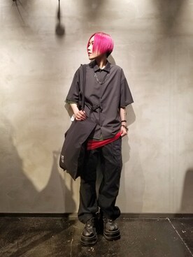 「ISAMU KATAYAMA BACKLASH（イサムカタヤマバックラッシュ）のアイテム」を使った、あやさん（レディース・170cm）の春コーディネート