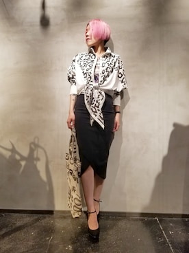「KMRii」｜「アイテム（アクセサリー）」を使った、あやさん（レディース・170cm）の夏コーディネート