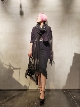 「stud.（スタッド）のアイテム（スカート）」を使った、あやさん（レディース・170cm）の夏コーディネート