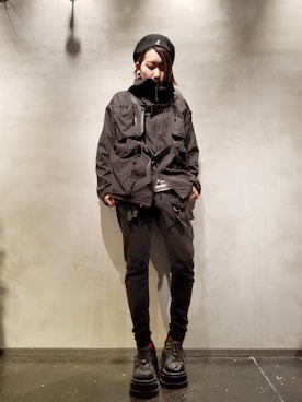 「SUPER THANKS（スーパーサンクス）のアイテム」を使った、あやさん（レディース・170cm）の秋コーディネート