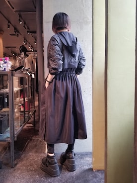 「ADDICT NOIR（アディクトノアー）のアイテム（ブルゾン）」を使った、あやさん（レディース・170cm）の秋コーディネート