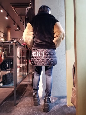「ROYAL FLASH（ロイヤルフラッシュ）のアイテム（ブルゾン）」を使った、あやさん（レディース・170cm）の秋コーディネート