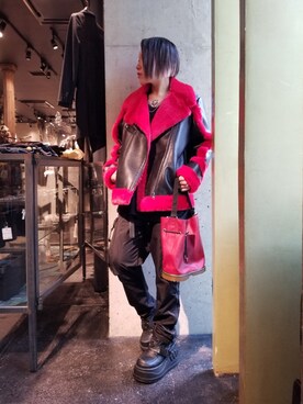 「ROYAL FLASH（ロイヤルフラッシュ）のアイテム（ブルゾン）」を使った、あやさん（レディース・170cm）の秋コーディネート