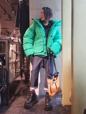 「A.A.Spectrum（エーエースペクトラム）のアイテム（ジャケット/アウター）」を使った、あやさん（レディース・170cm）の冬コーディネート