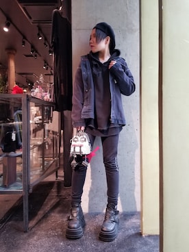 「PASCAL MARIE DESMARAIS（パスカルマリエデマレ）のアイテム（ジャケット/アウター）」を使った、あやさん（レディース・170cm）の冬コーディネート