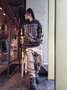 「Haculla（ハキュラ）のアイテム」を使った、あやさん（レディース・170cm）の冬コーディネート