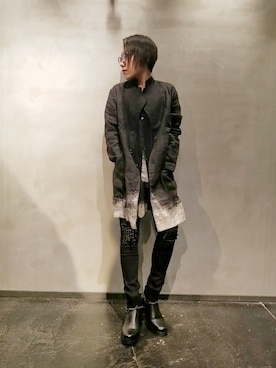 「KMRii（ケムリ）のアイテム（ジャケット/アウター）」を使った、あやさん（レディース・170cm）の冬コーディネート