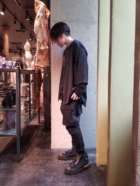 「ISAMU KATAYAMA BACKLASH（イサムカタヤマバックラッシュ）のアイテム」を使った、あやさん（レディース・170cm）の春コーディネート