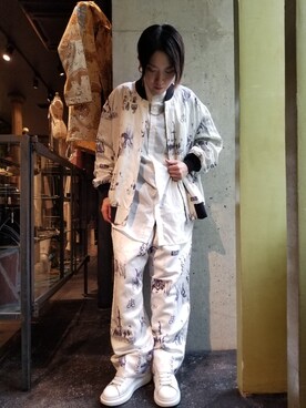 「Azuma.（アズマ）のアイテム（パンツ）」を使った、あやさん（レディース・170cm）の春コーディネート
