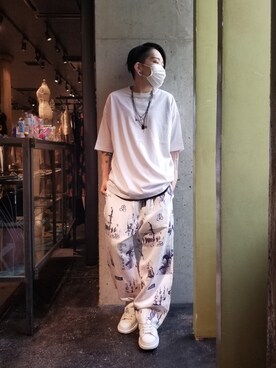 「Azuma.（アズマ）のアイテム（パンツ）」を使った、あやさん（レディース・170cm）の春コーディネート