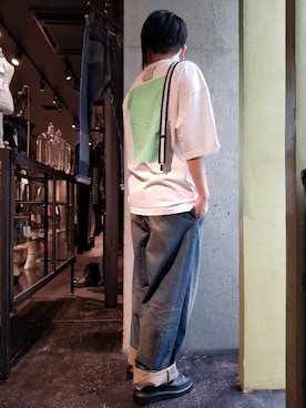 「ISAMU KATAYAMA BACKLASH（イサムカタヤマバックラッシュ）のアイテム」を使った、あやさん（レディース・170cm）の夏コーディネート