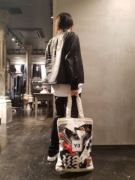 「Y-3（ワイスリー）のアイテム（その他アウター）」を使った、あやさん（レディース・170cm）の夏コーディネート