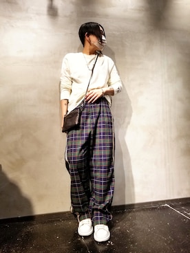 「A.A.Spectrum（エーエースペクトラム）のアイテム」を使った、あやさん（レディース・170cm）の秋コーディネート