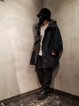 「backlash」｜「アイテム（モッズコート）」を使った、あやさん（レディース・170cm）の秋コーディネート